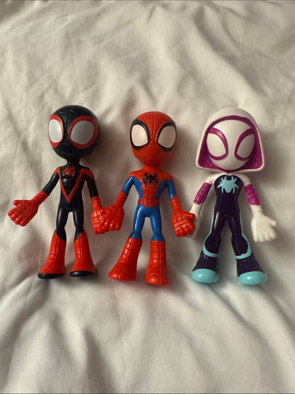 Spidey and his Amazing Friend toys (posable rubber)